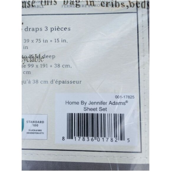 Jennifer Adams Twin Graphite Eternal Sheet Set - Picture 5 of 7